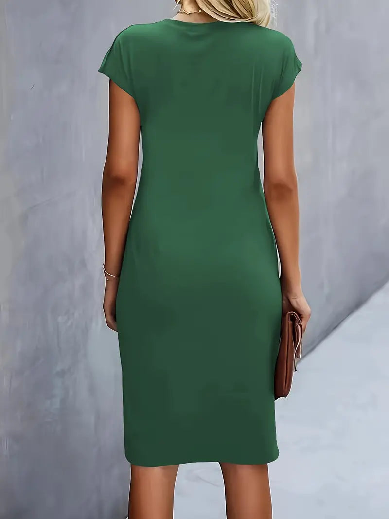 Robe Midi Femme Moulante Chic - Marine