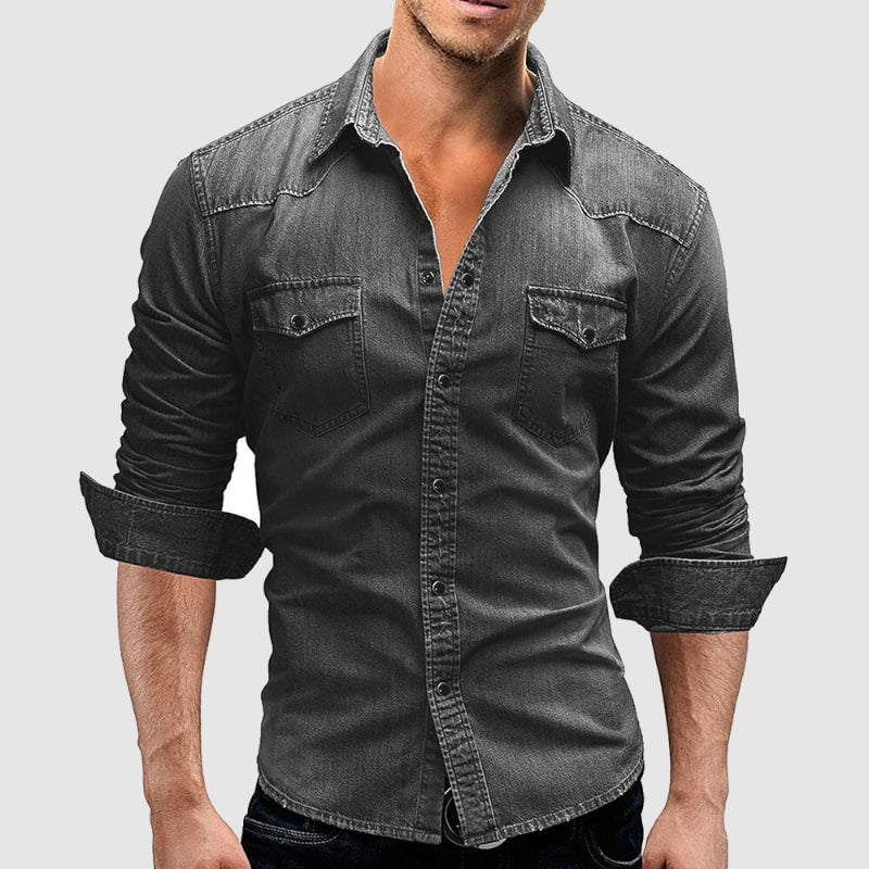 Sébastien - Chemise Jean Vintage Stylée Homme