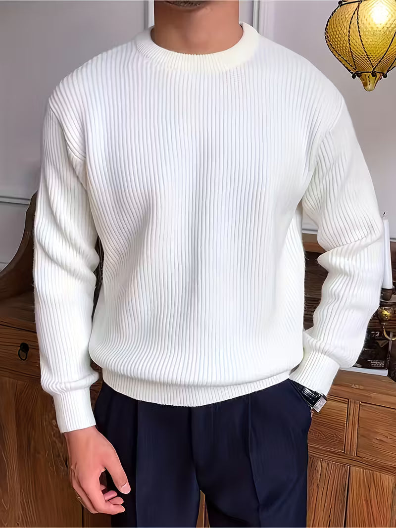 Julien - Pull Élégant Grosse Maille Col Montant