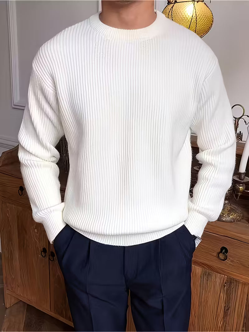 Julien - Pull Élégant Grosse Maille Col Montant