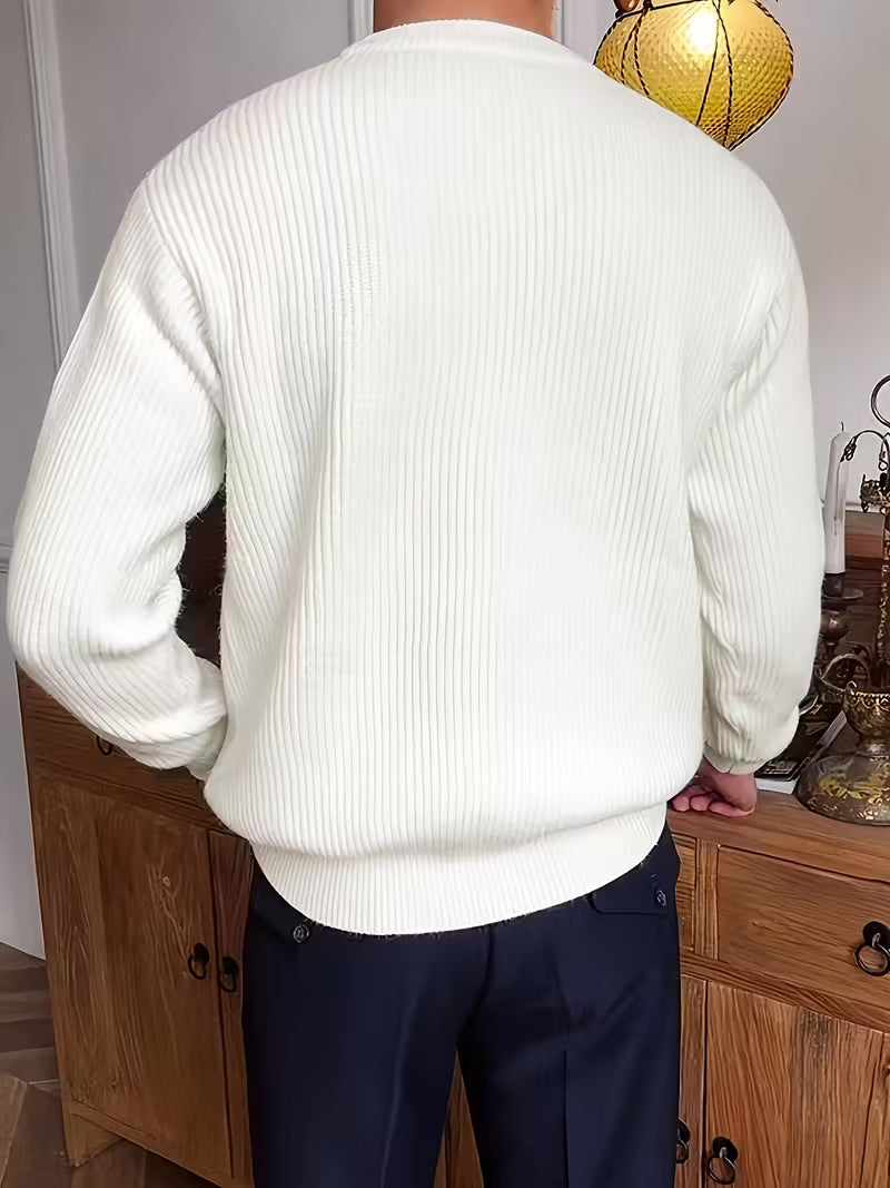 Julien - Pull Élégant Grosse Maille Col Montant