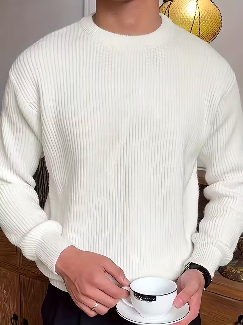 Julien - Pull Élégant Grosse Maille Col Montant