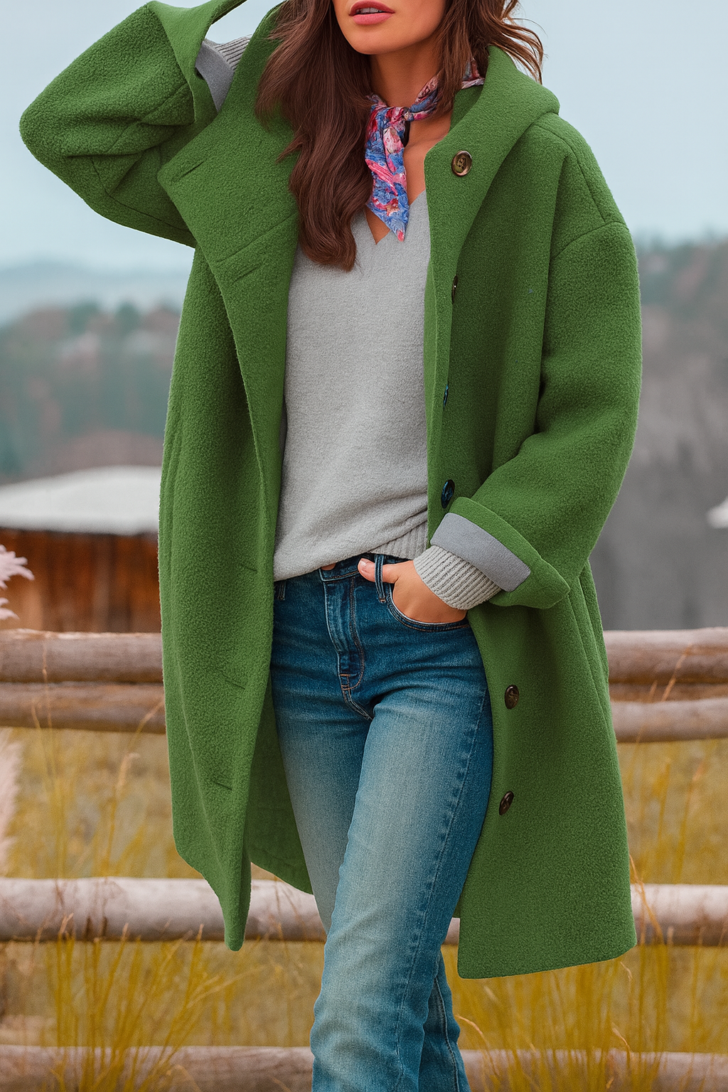Florence | Manteau Féminin Long à Capuche