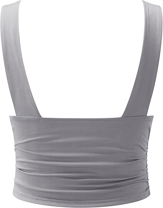 Crop Top Femme Sans Manches Col V Chic - Bianca