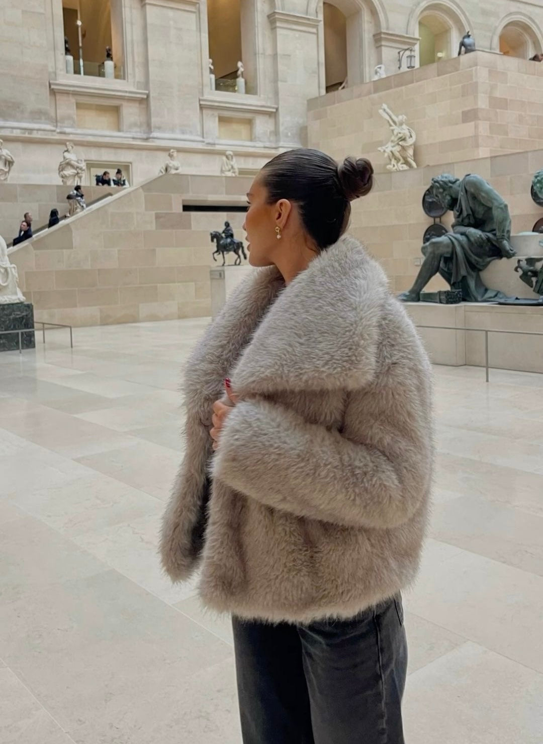 Sabine - Manteau Élégant Fourrure Court