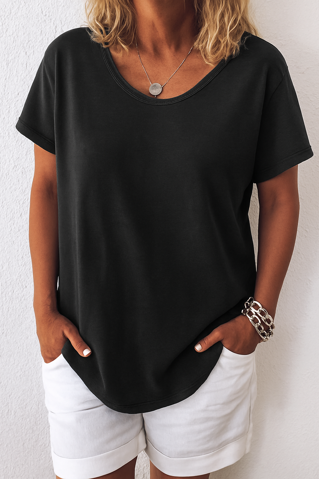 Blouse Femme Oversize Manches Courtes - Camille