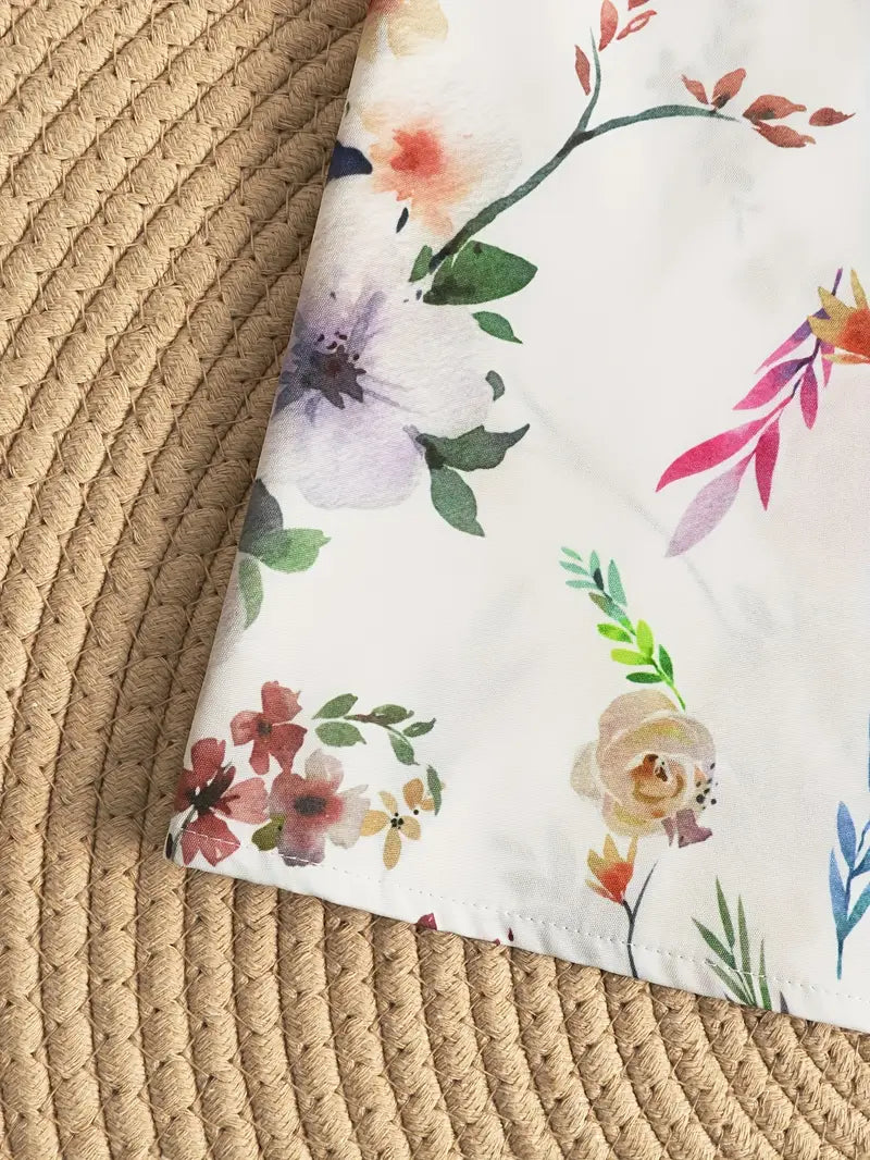 Adèle - Blouse Fleurie Sans Manches Élégante Femme
