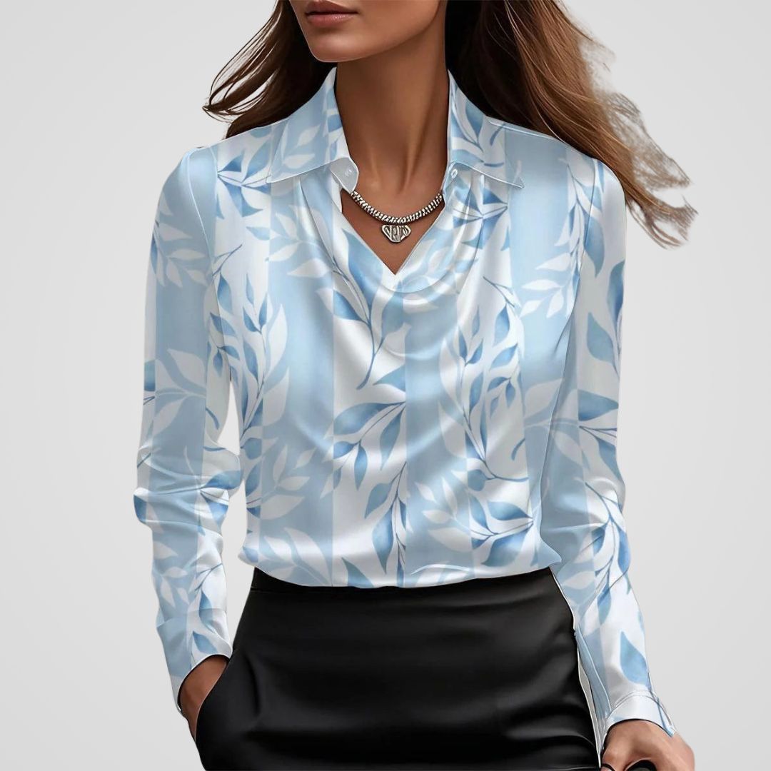 Chemise Femme En Satin Manches Longues - Margaux