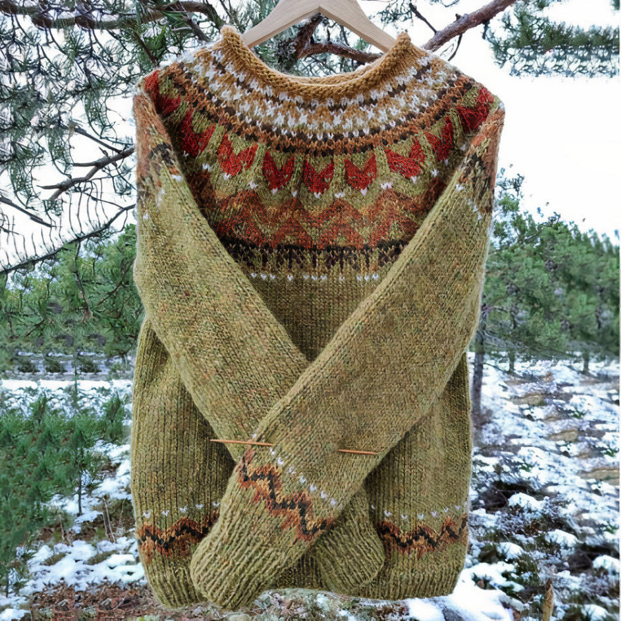 Amaris - Pull chaud vintage confortable pour femmes