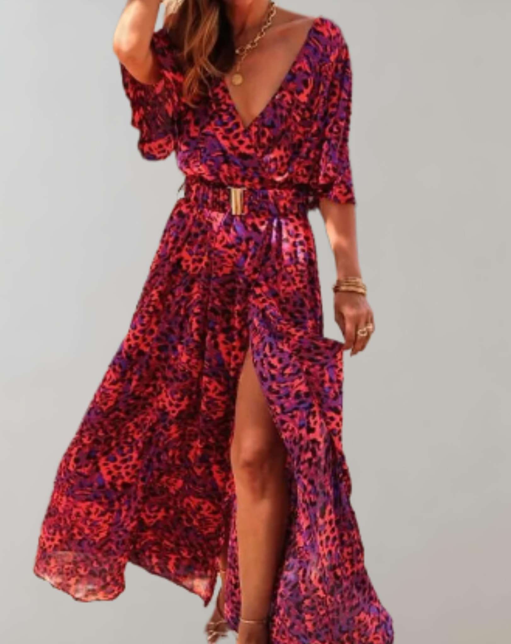 Camille - Robe Maxi Bohème Fendue Femme