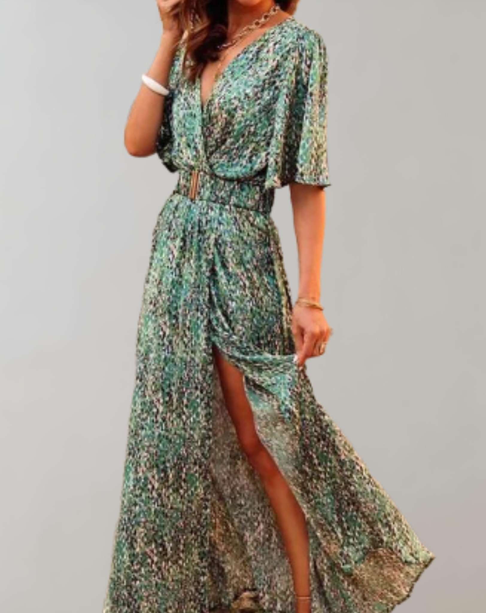 Camille - Robe Maxi Bohème Fendue Femme
