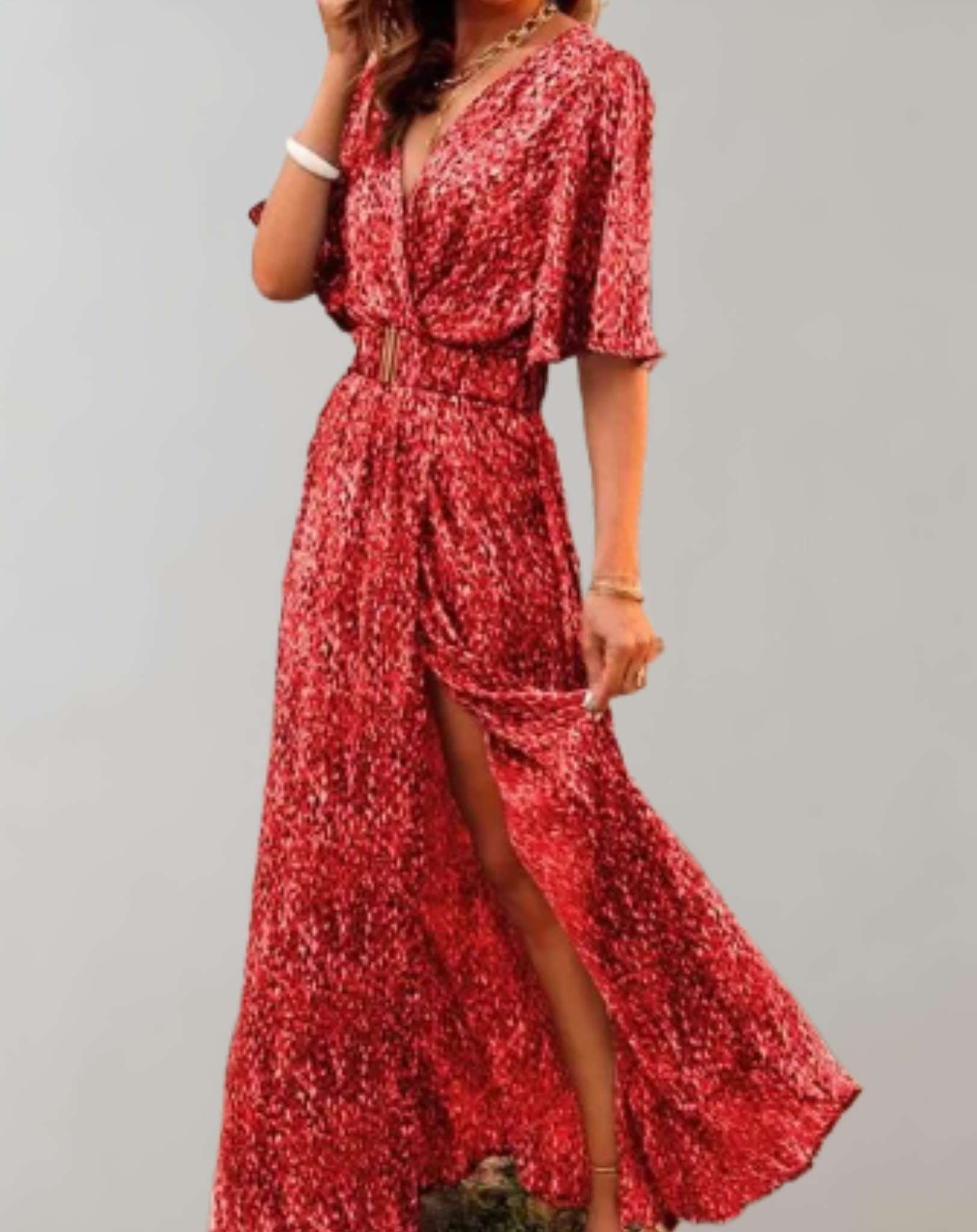 Camille - Robe Maxi Bohème Fendue Femme