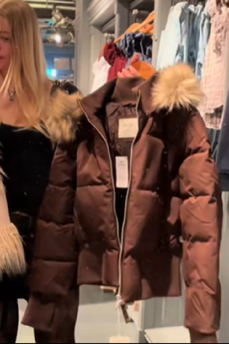 Céleste – Manteau matelassé d’hiver femme avec capuche amovible