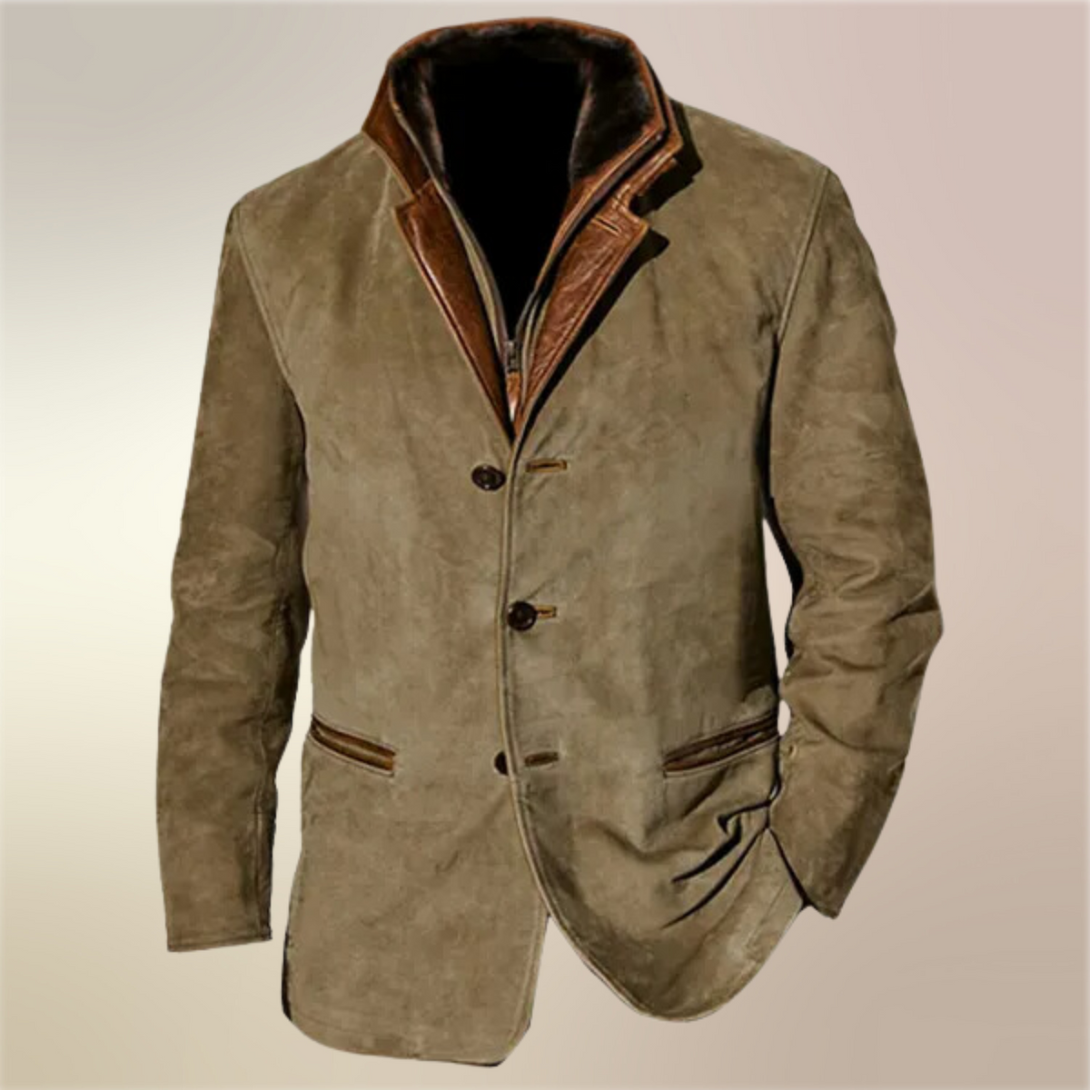 Christophe | Veste Élégante Daim Vintage
