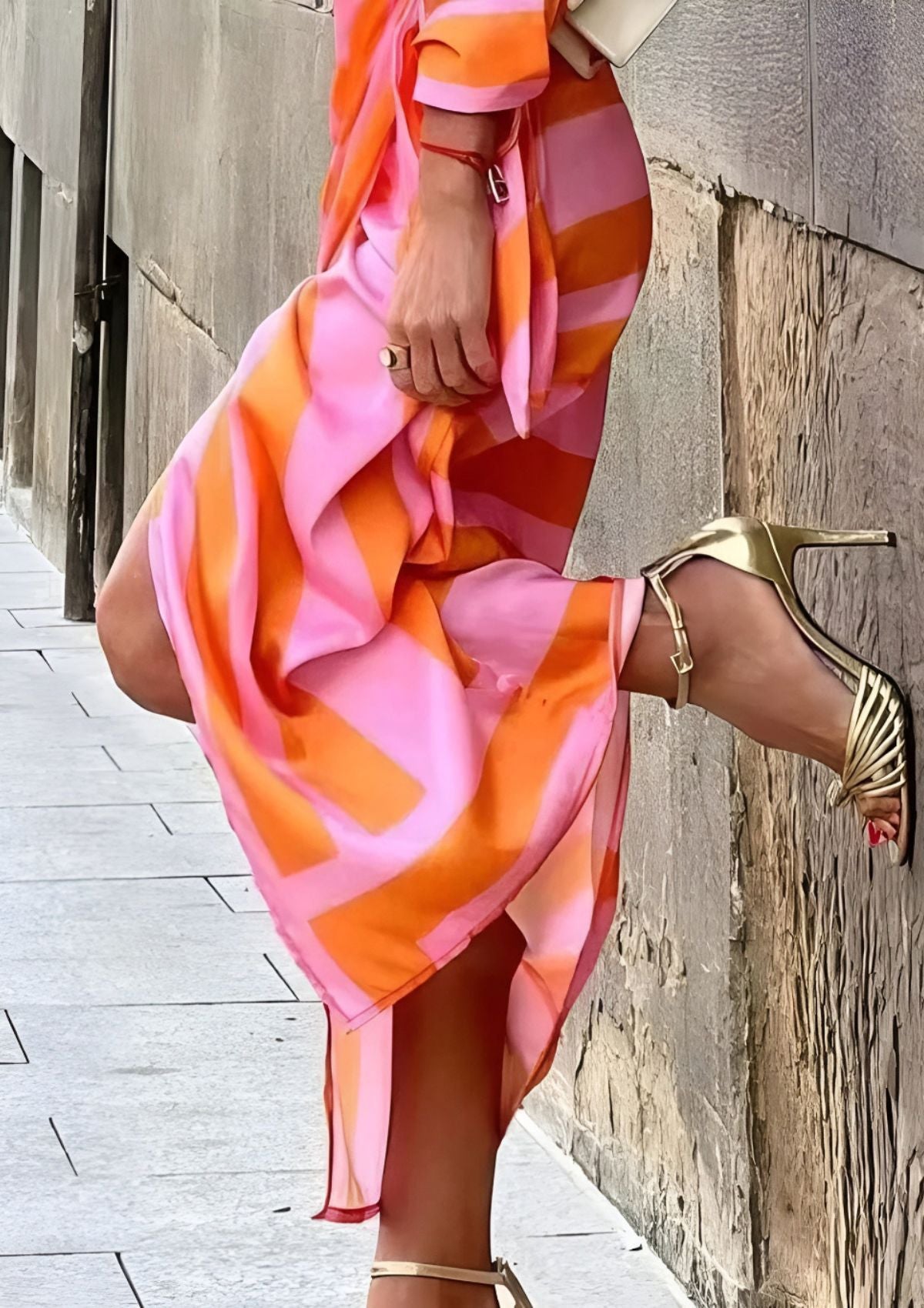 Marine - Robe Portefeuille Femme Rayée
