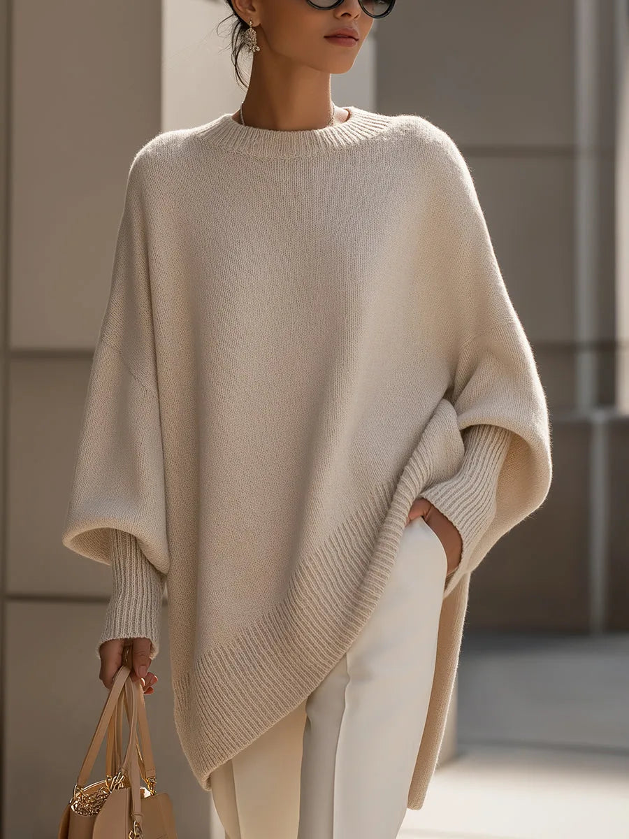 Sylvie - Pull Flatteur Oversize Asymétrique