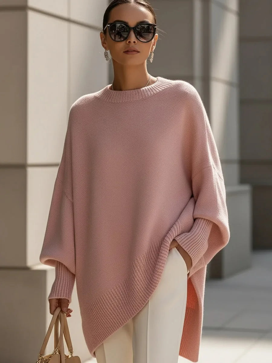 Sylvie - Pull Flatteur Oversize Asymétrique