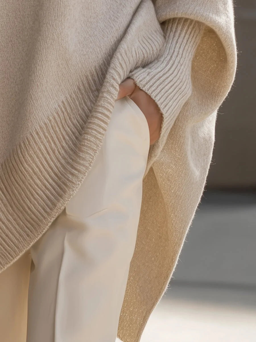 Sylvie - Pull Flatteur Oversize Asymétrique