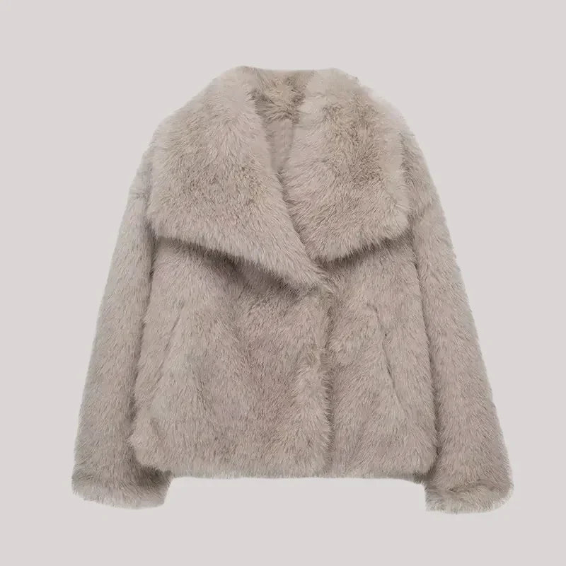 Sabine - Manteau Élégant Fourrure Court