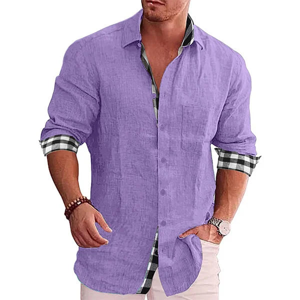 Lucas - Chemise Lin Élégante Manches Longues Homme