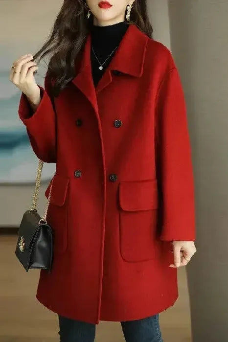 Anne | Manteau Élégant Laine Poches
