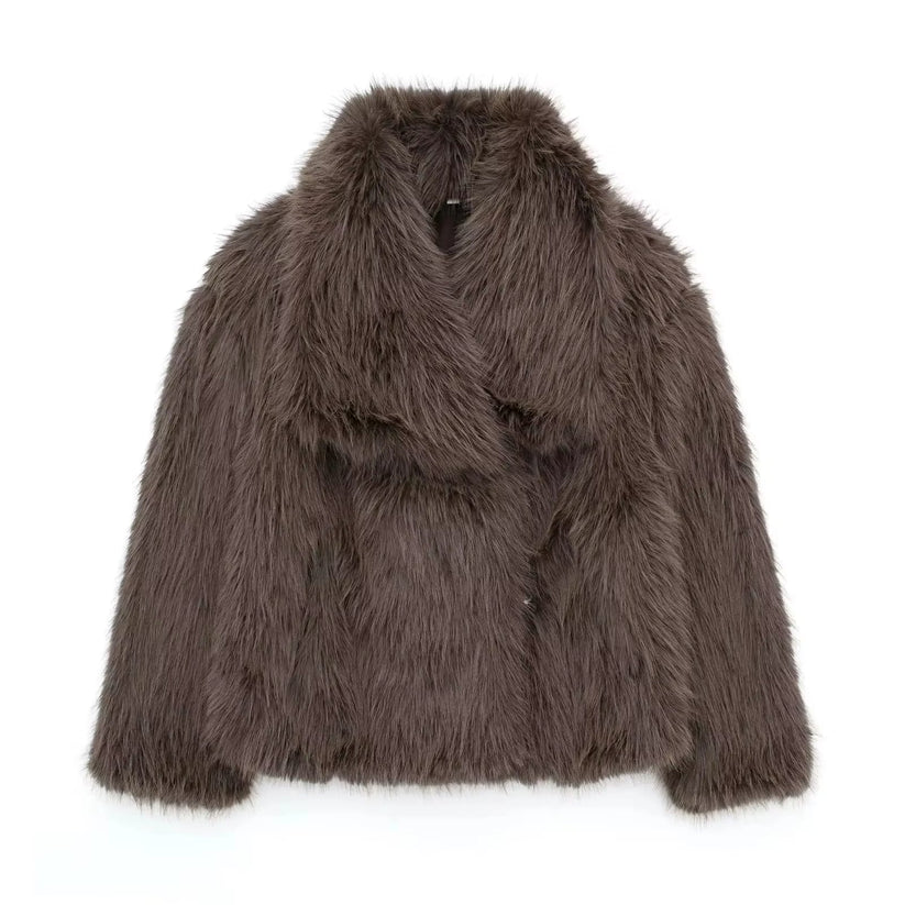 Sabine - Manteau Élégant Fourrure Court