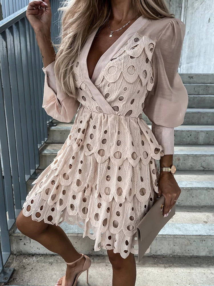 Chloé - Robe Dentelle Élégante