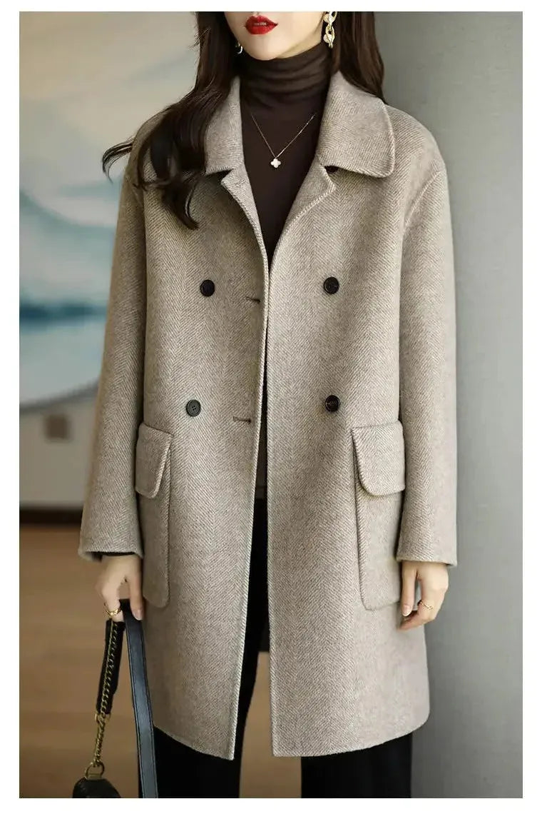 Anne | Manteau Élégant Laine Poches