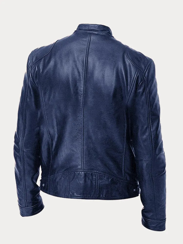 Julien - Veste Moderne Cuir Ajustée Zippée