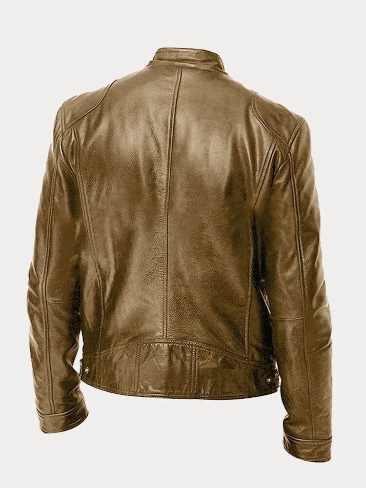 Julien - Veste Moderne Cuir Ajustée Zippée