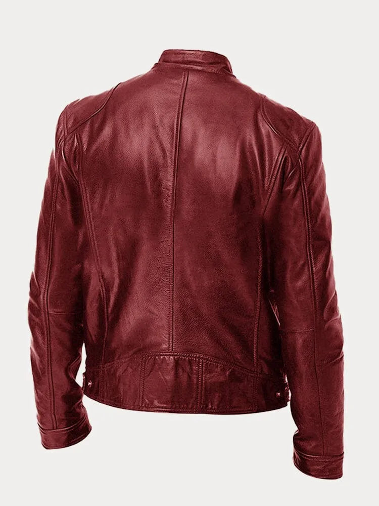 Julien - Veste Moderne Cuir Ajustée Zippée