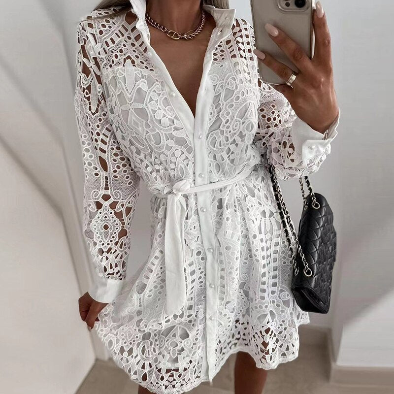 Nadia - Robe Dentelle Élégante