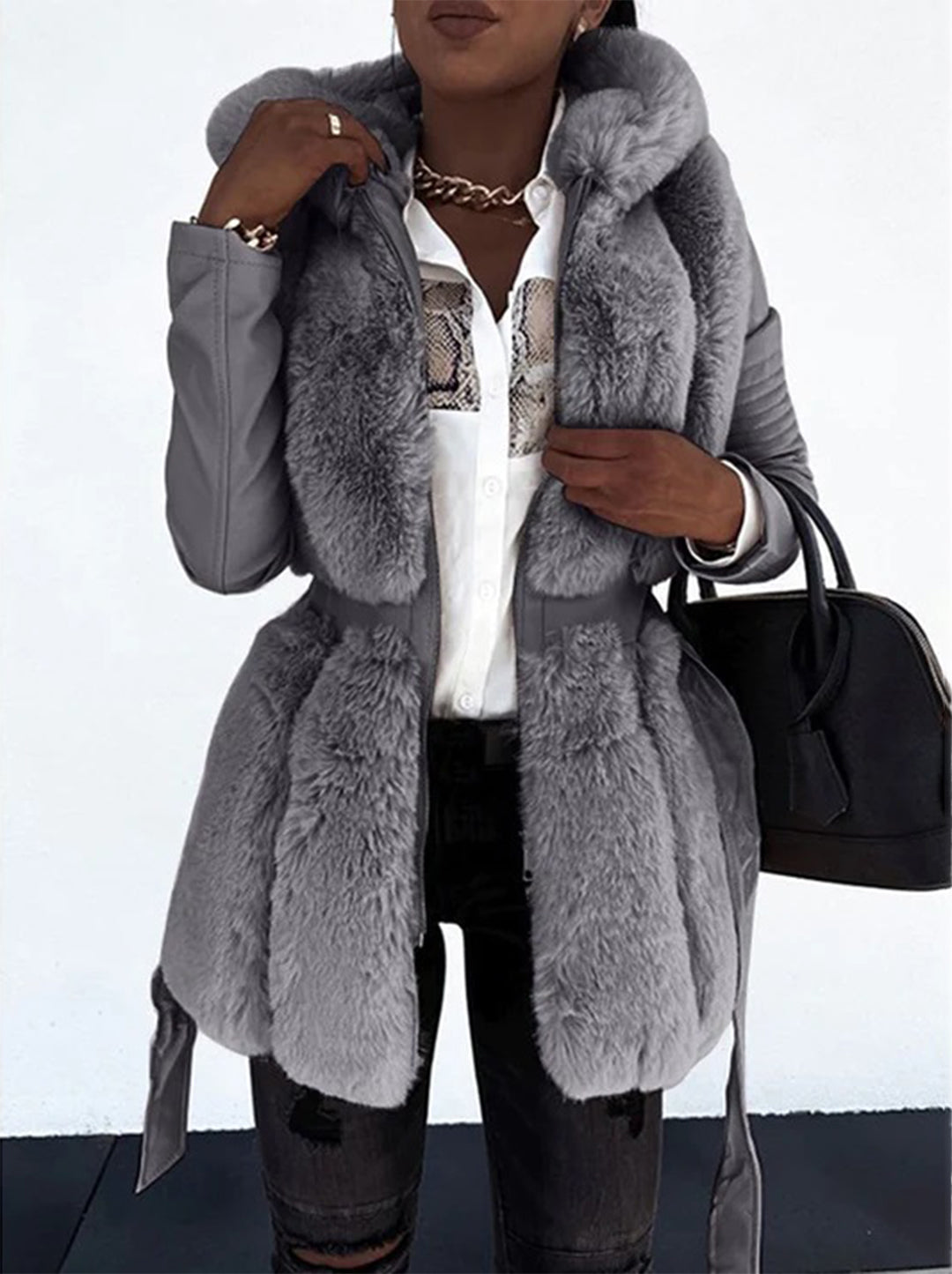 Françoise - Manteau Chic Fourrure