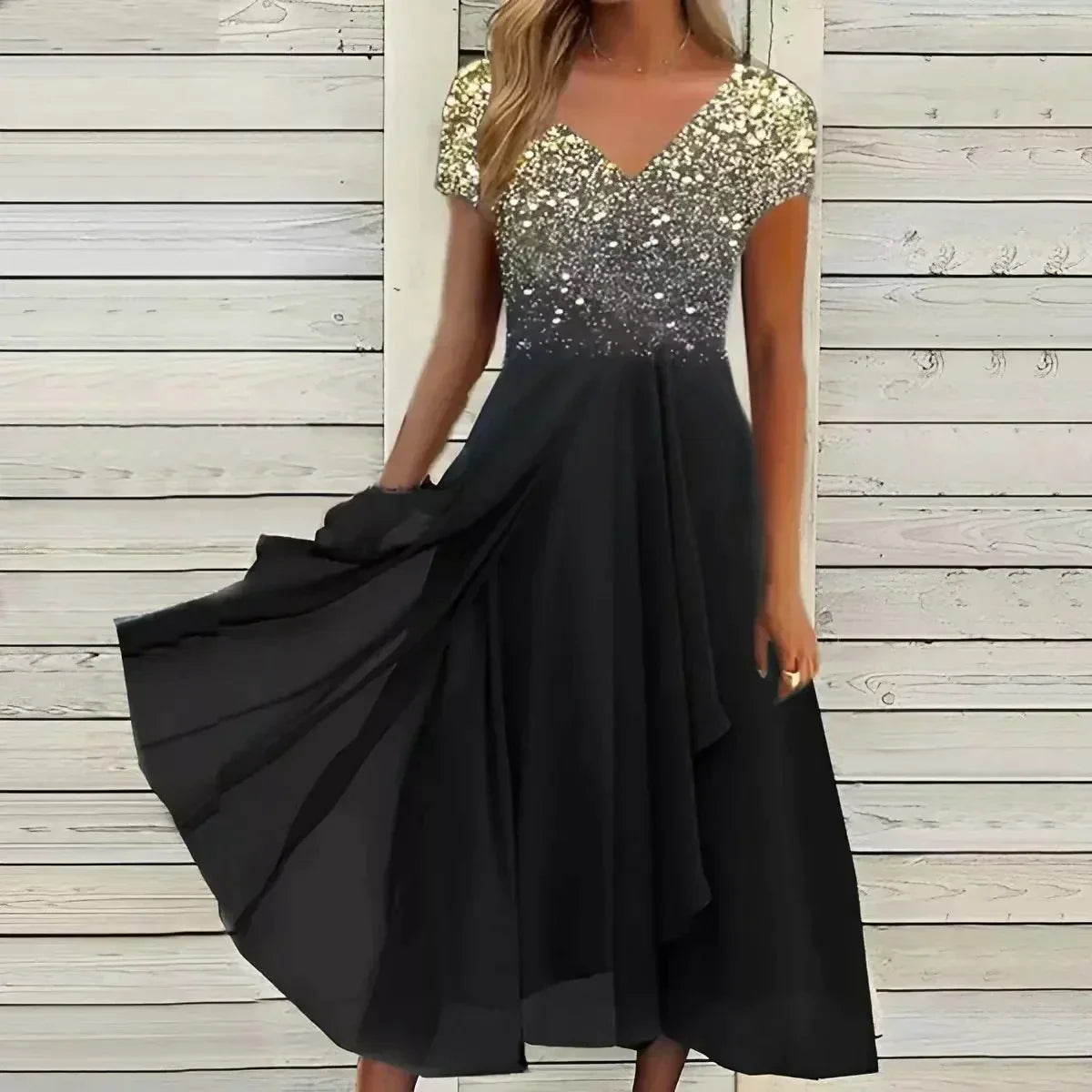 Léa - Robe Soirée Longue Florale Élégante Femme