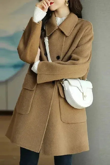 Anne | Manteau Élégant Laine Poches