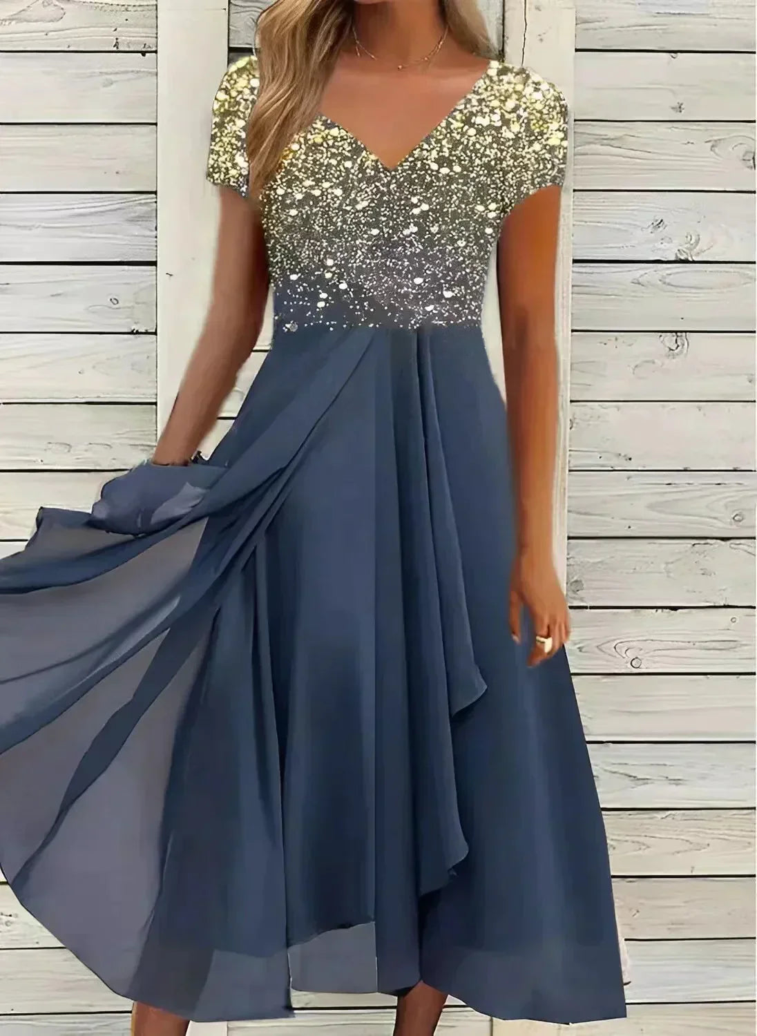 Léa - Robe Soirée Longue Florale Élégante Femme