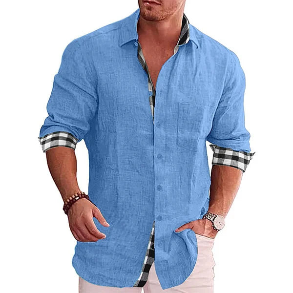 Lucas - Chemise Lin Élégante Manches Longues Homme
