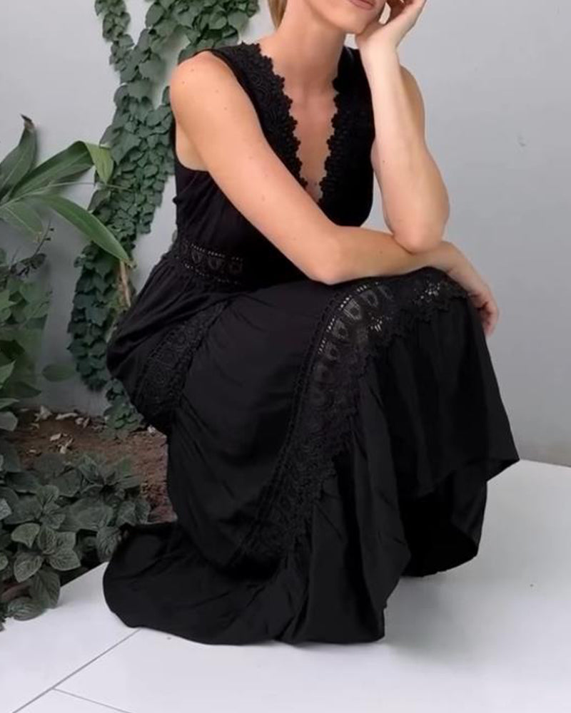Robe Longue Femme En Dentelle Blanche Bohème - Nathalie