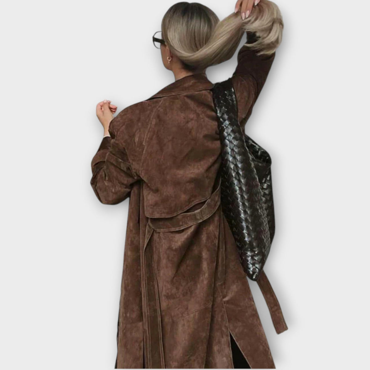 Sabine | Trench Élégant Long Daim
