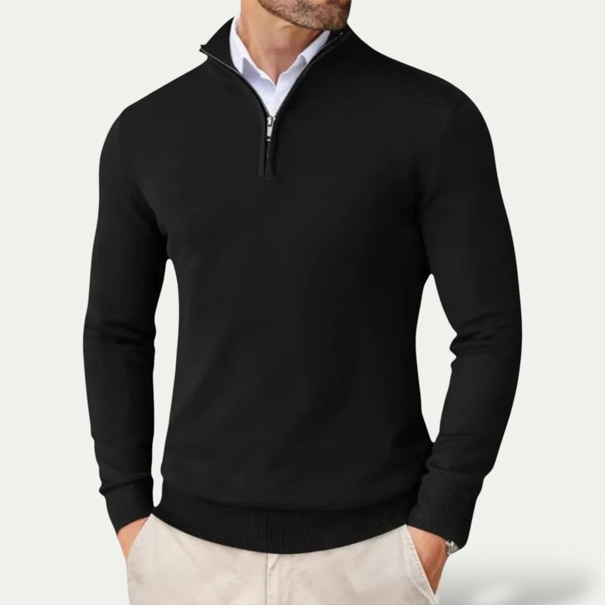 Sébastien - Pull Raffiné Cachemire Col Zippé