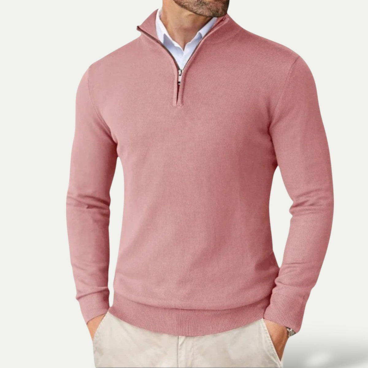 Sébastien - Pull Raffiné Cachemire Col Zippé