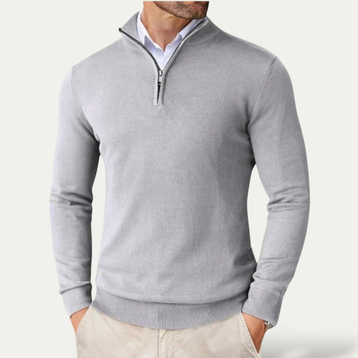 Sébastien - Pull Raffiné Cachemire Col Zippé