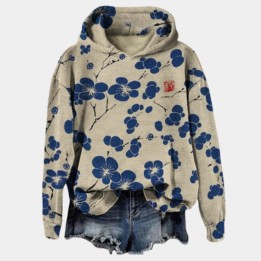 Sophie - Sweat Capuche Floral Femme