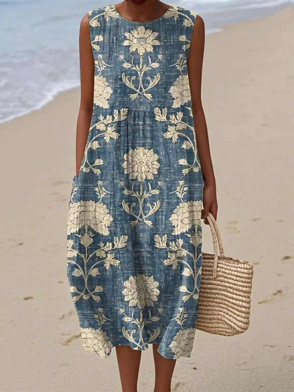 Céline - Robe Lin d'Été Fluide