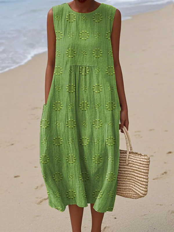 Céline - Robe Lin d'Été Fluide