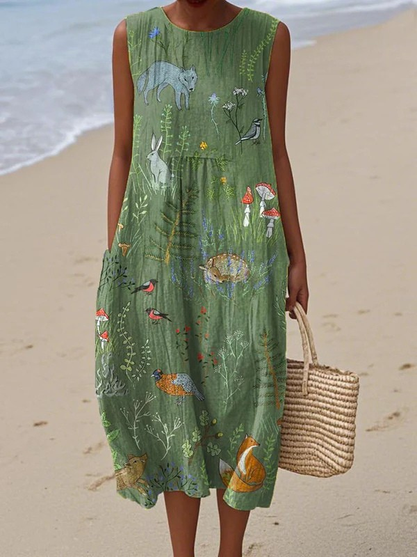 Céline - Robe Lin d'Été Fluide