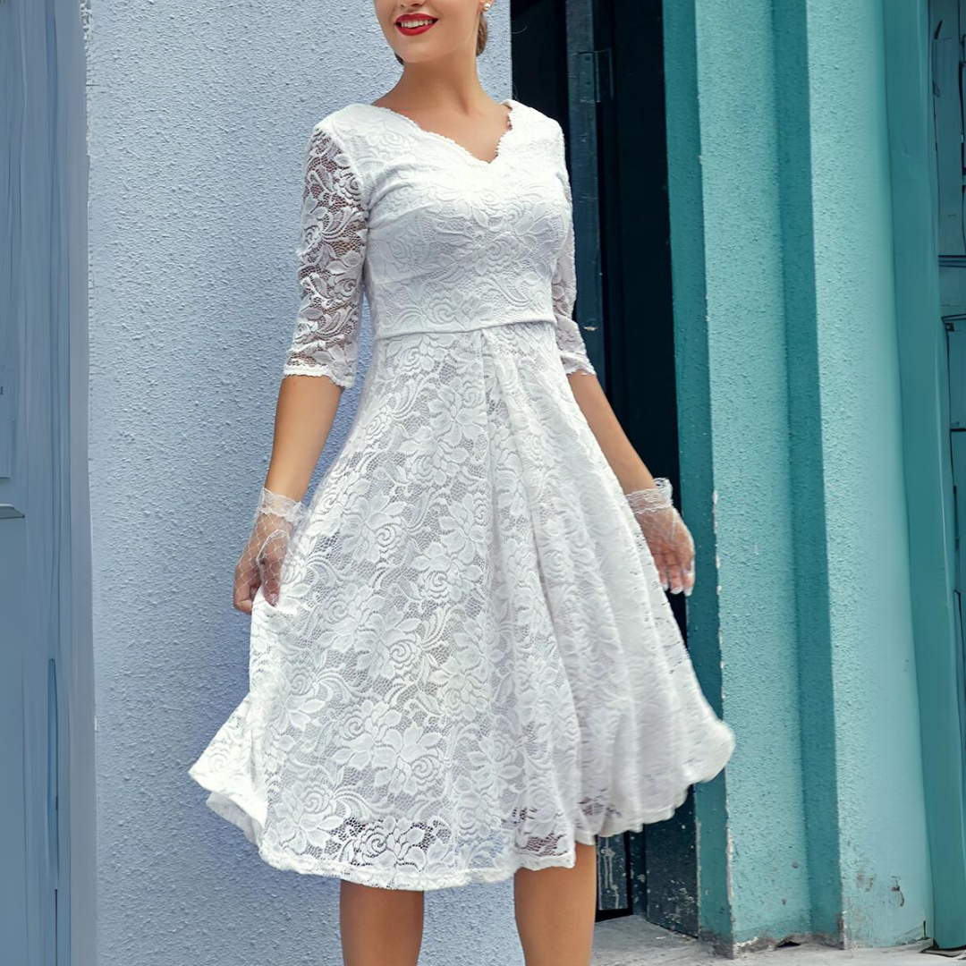 Charlotte - Robe D'Été Légère Mi-Longue Imprimée Femme