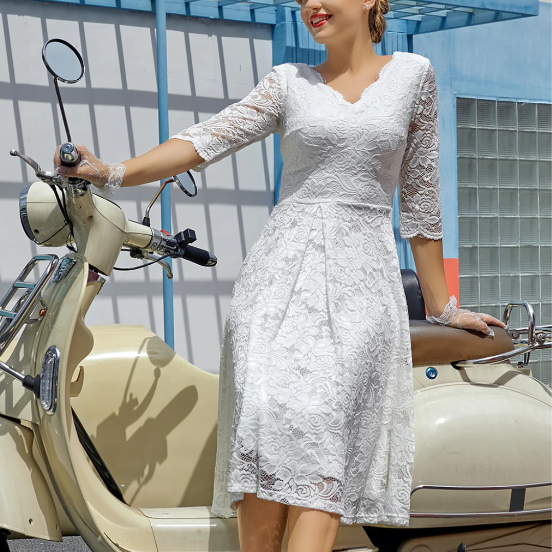 Charlotte - Robe D'Été Légère Mi-Longue Imprimée Femme
