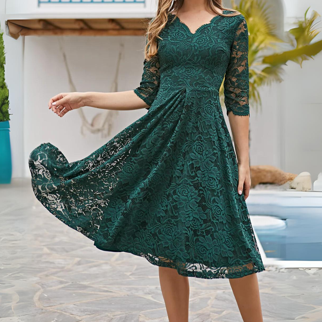 Charlotte - Robe D'Été Légère Mi-Longue Imprimée Femme