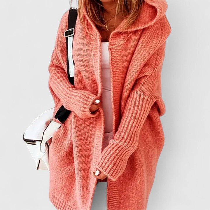 Manon - Cardigan Élégant Oversize Capuche
